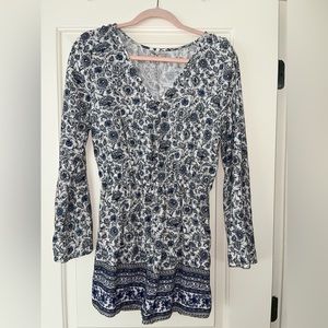 Mudd Juniors Floral Romper Size M